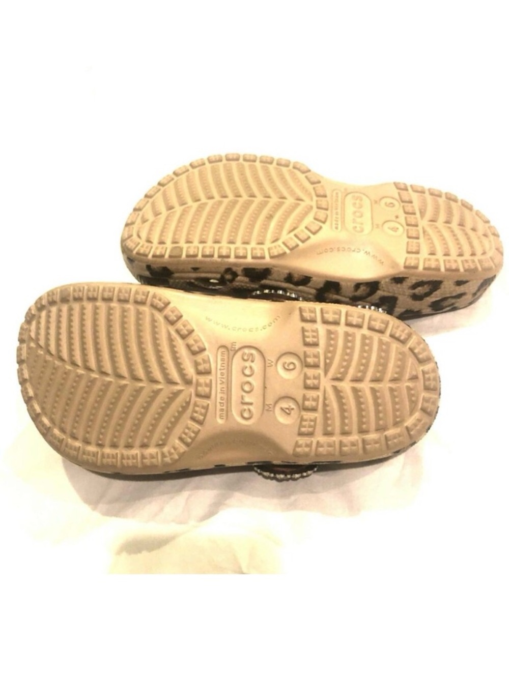 CROCS Custom Strap Cowgirl Concho Clogs Tooled Leather Leopard Print 6 - Picture 8 of 9